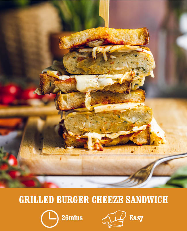 Grilled Burger Cheeze Sandwich