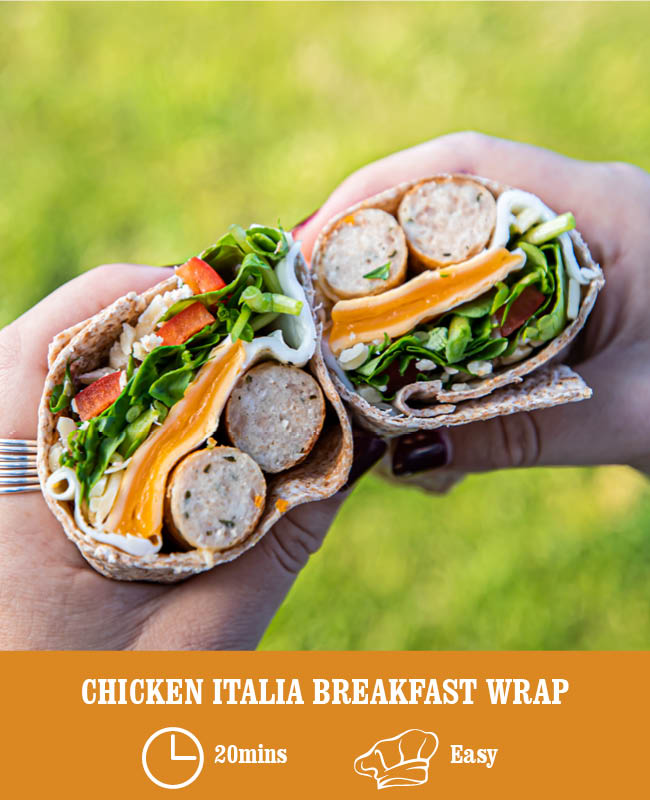 Chicken Italia Breakfast Wrap