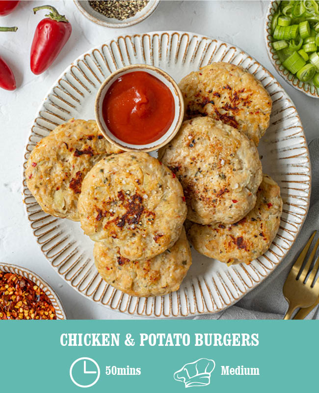 Chicken & Potato Burgers