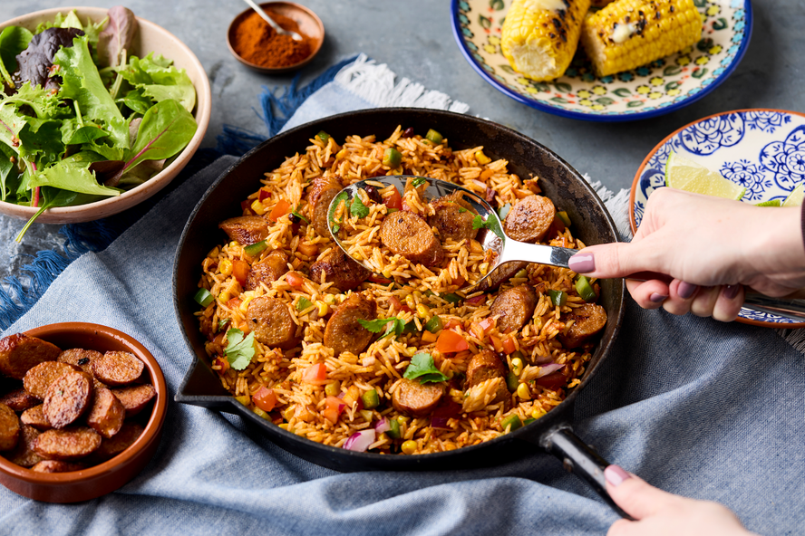 Chorizo sausage mexican rice