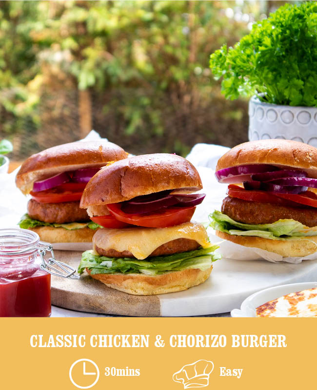 Classic Chicken & Chorizo Burger