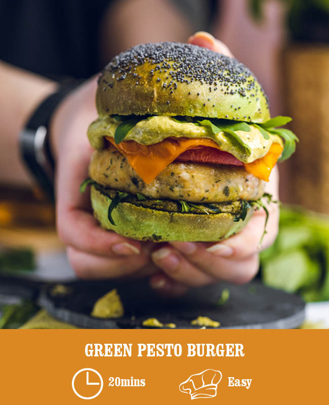 Green Pesto Burger