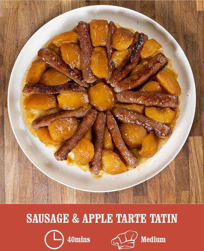 SAUSAGE & APPLE TARTE TATIN