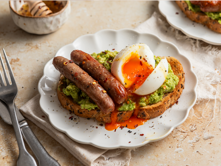 HOT HONEY SAUSAGE & AVO TOAST