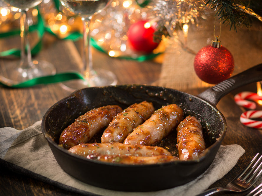 Maple & mustard glazed bangers