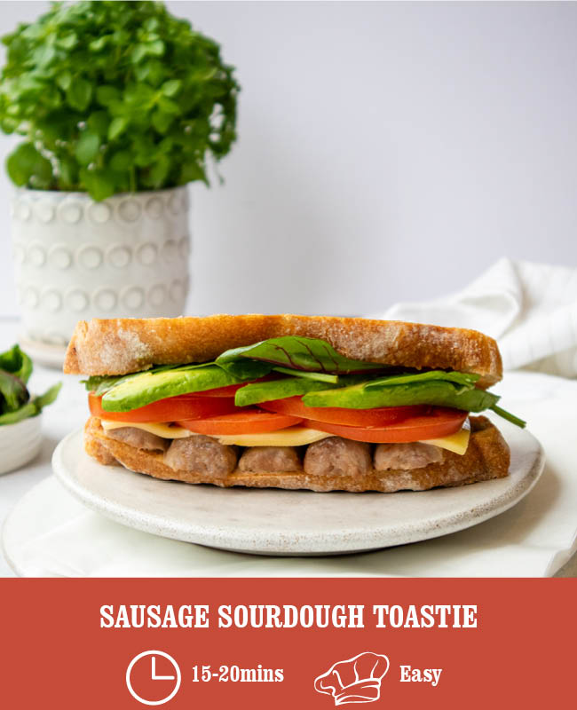 Sausage Sourdough Toastie