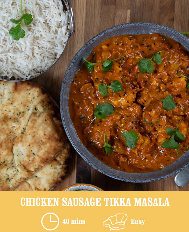 CHICKEN SAUSAGE TIKKA MASALA