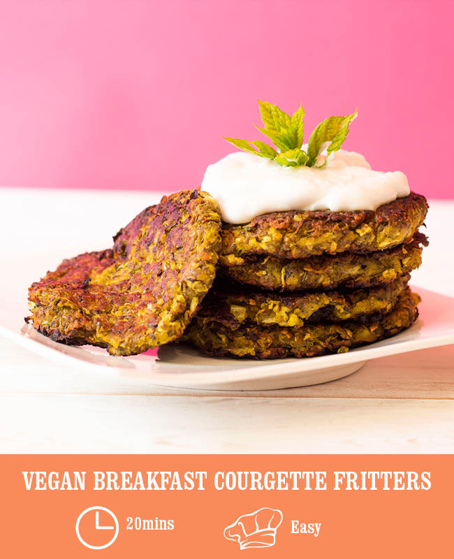 Vegan Breakfast Courgette Fritters