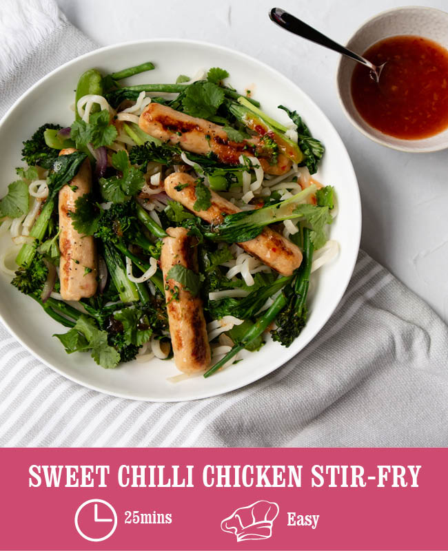 HECK Sweet Chilli Chicken Sausage Stir Fry