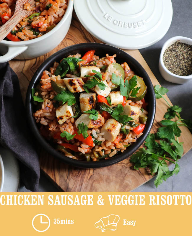 Chicken Sausage & Veggie Risotto