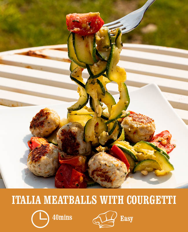 Italia Meatballs with Courgetti