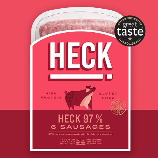 HECK! 97% Pork Sausages Great Taste Award