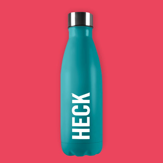 Blue HECK! Water Bottle