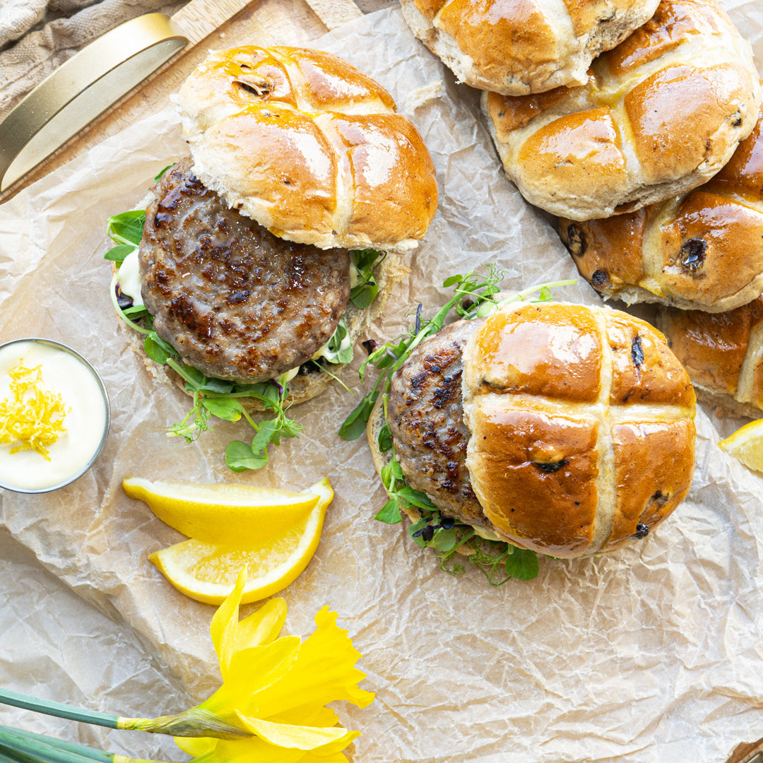 Hot Cross Bun Burgers