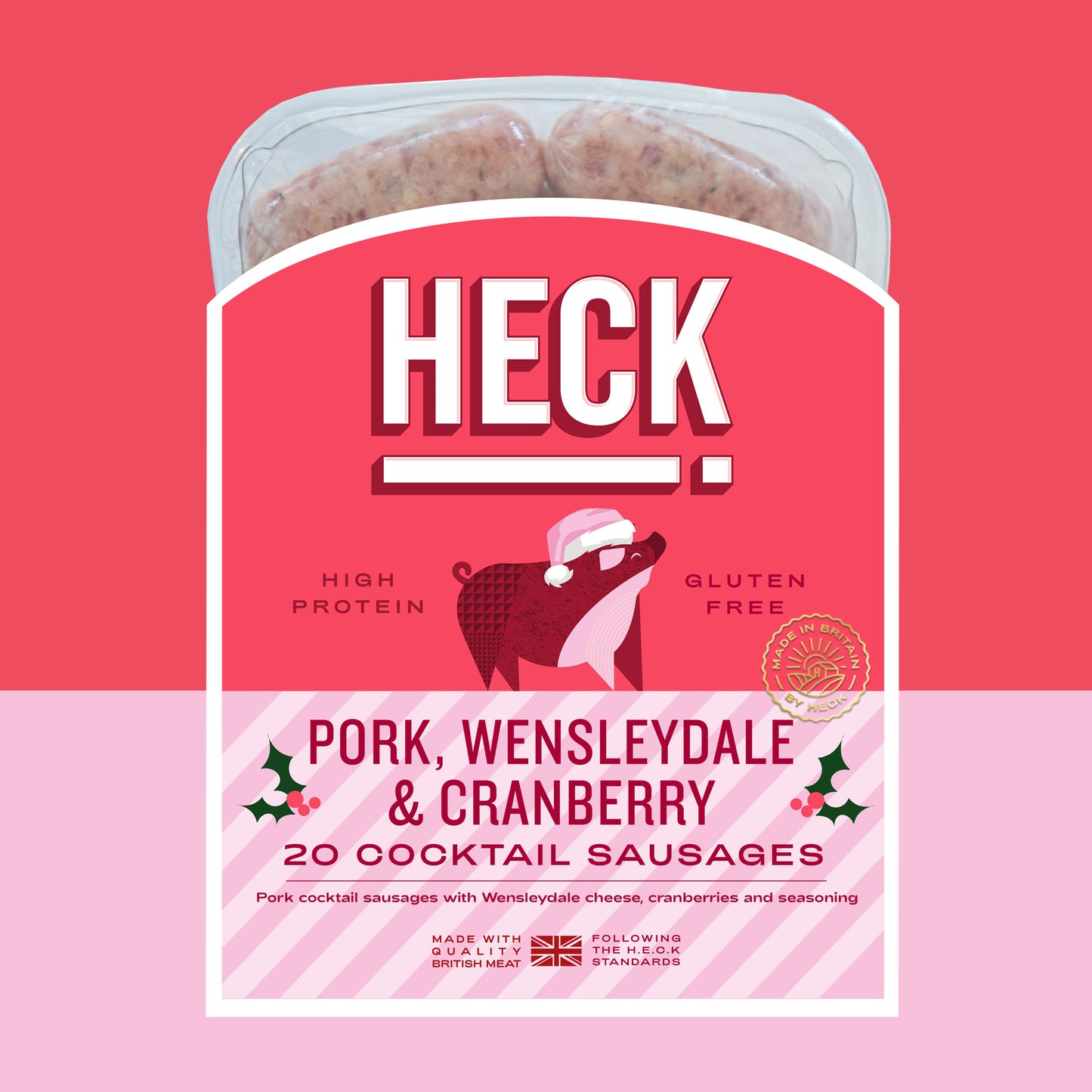 Pork, Wensleydale & Cranberry Cocktail Sausages